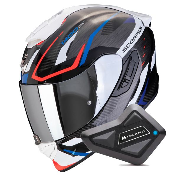 Casque Integral Scorpion Exo 1400 Evo II Air Accord Black Blue White