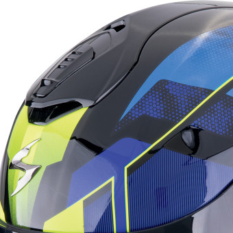 Scorpion Exo 1400 Evo II Air Intensio Black Blue + Kit Bluetooth 5S Solo