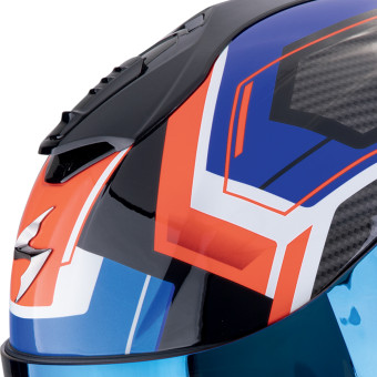 Scorpion Exo 1400 Evo II Air Linart Black Blue Red + Kit Bluetooth BT Mini