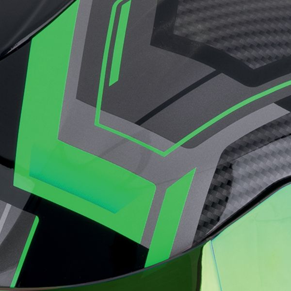 Scorpion Exo 1400 Evo II Air Linart Black Green + Kit bluetooth Exo-Com Link-1