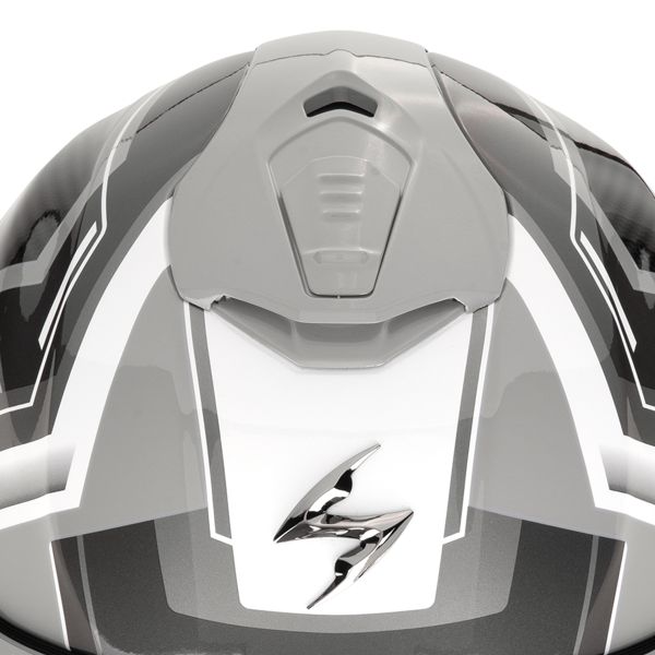 Scorpion Exo 1400 Evo II Air Linart Grey White + Kit bluetooth Exo-Com Link-1