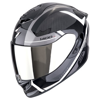Casque Integral Scorpion Exo 1400 Evo II Carbon Air Enko Black Silver White