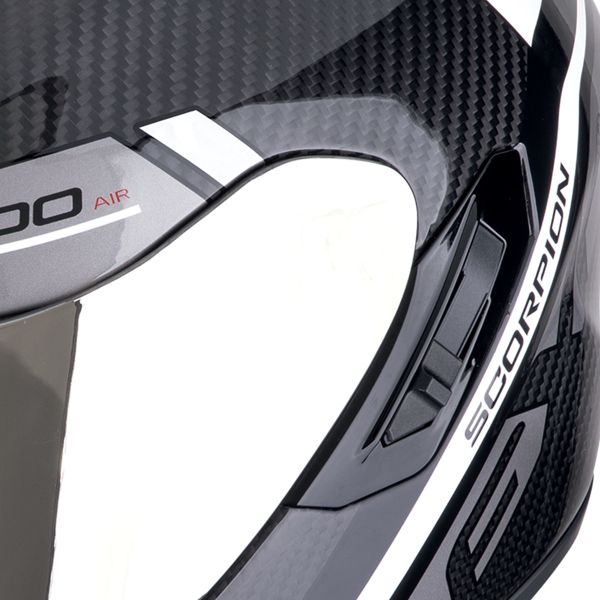 Scorpion Exo 1400 Evo II Carbon Air Enko Silver + Kit bluetooth Exo-Com Link-1