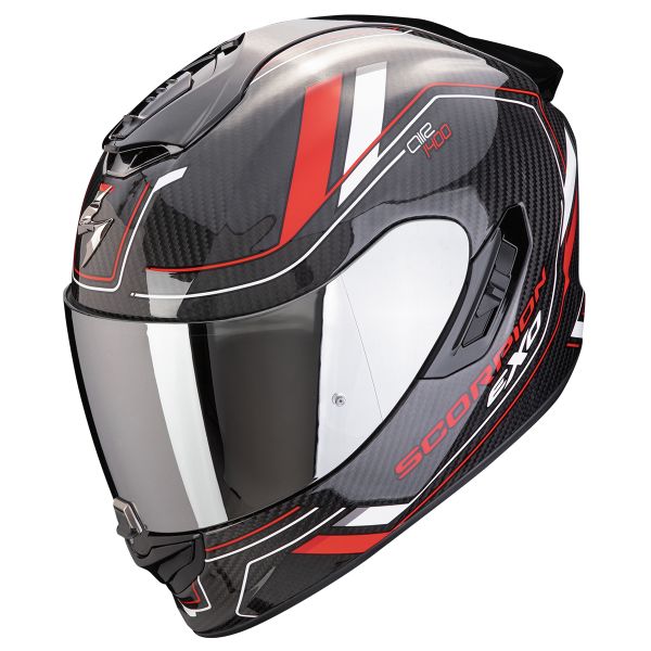 Casque Integral Scorpion Exo 1400 Evo II Carbon Air Mirage Black Red White
