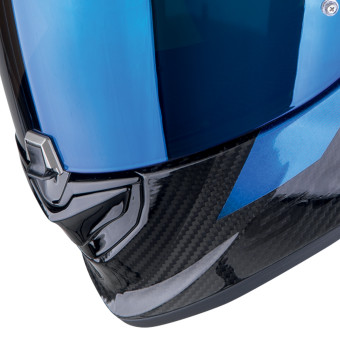 Scorpion Exo 1400 Evo II Carbon Air Platted Blue + Kit bluetooth Exo-Com Link-1C