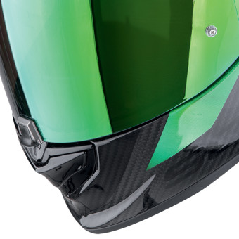 Scorpion Exo 1400 Evo II Carbon Air Platted Green + Kit bluetooth Exo-Com Link-1C