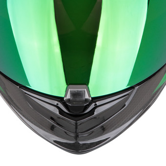 Scorpion Exo 1400 Evo II Carbon Air Platted Green + Kit bluetooth Exo-Com Link-1C