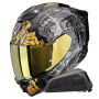 Casque Integral Scorpion Exo 1500 Air Apus Black Grey Gold + Kit bluetooth Exo-Com Link-1