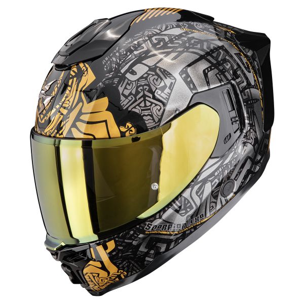 Casque Integral Scorpion Exo 1500 Air Apus Black Grey Gold Casque Integral Scorpion Exo 1500 Air Apus Black Grey Gold