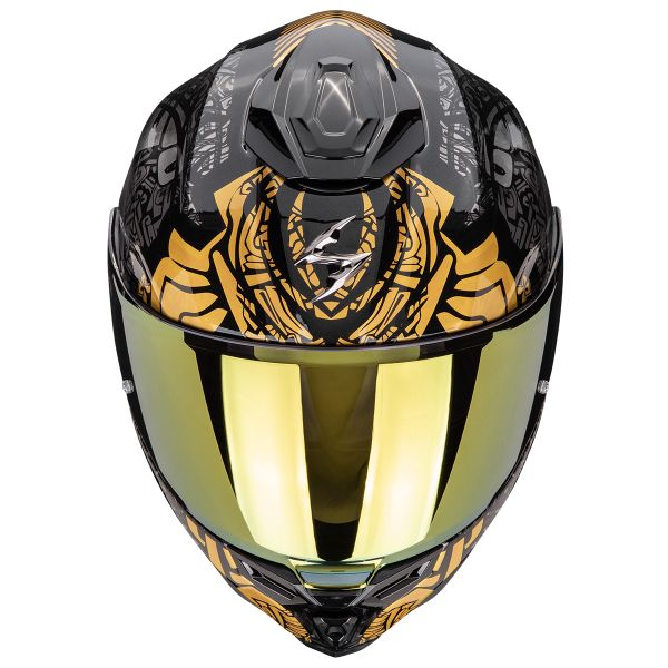 Scorpion Exo 1500 Air Apus Black Grey Gold + Kit bluetooth 5R Lite Solo