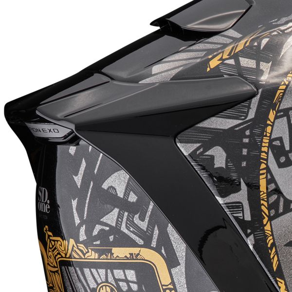 Scorpion Exo 1500 Air Apus Black Grey Gold + Kit bluetooth 5R Lite Solo