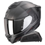 Casque Integral Scorpion Exo 1500 Air Dual Matt Silver Black Red + Kit bluetooth Exo-Com Link-1