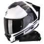 Casque Integral Scorpion Exo 1500 Air Dual White Black Blue + Kit bluetooth Exo-Com Link-1C