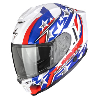 Casque Integral Scorpion Exo 1500 Air Etoile White Blue Red