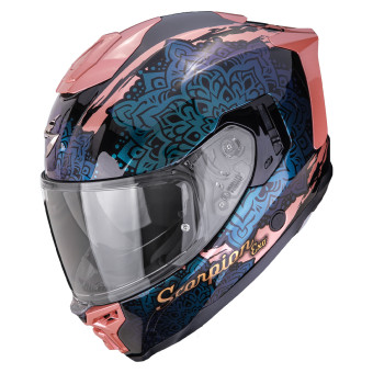 Casque Integral Scorpion Exo 1500 Air Vortex Black Pink Chameleon