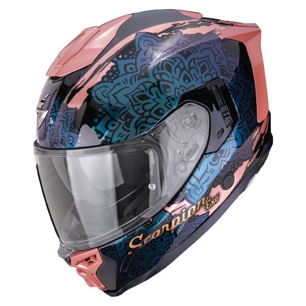 Casque Integral Scorpion Exo 1500 Air Vortex Black Pink Chameleon