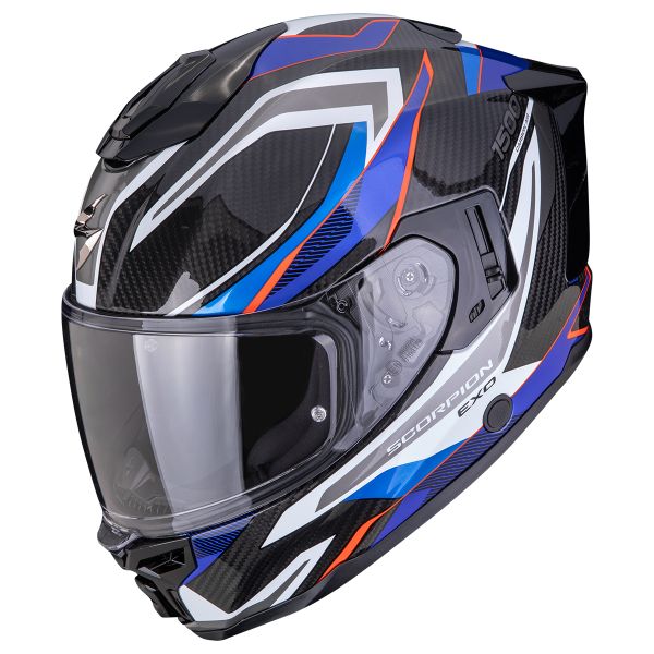 Casque Integral Scorpion Exo 1500 Carbon Air Hydro Black White Blue