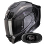 Casque Integral Scorpion Exo 1500 Carbon Air Mundi Black Chameleon + Kit bluetooth 5R Lite Solo