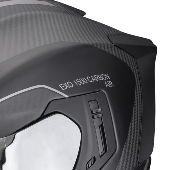 Scorpion Exo 1500 Carbon Air Mundi Matt Black Silver+Kit bluetooth Exo-Com Link-1