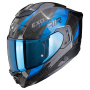 Casque Integral Scorpion Exo 1500 Carbon Air Platted Black Blue