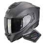 Casque Integral Scorpion Exo 1500 Carbon Air Solid Matt Black + Kit Bluetooth BT Mini