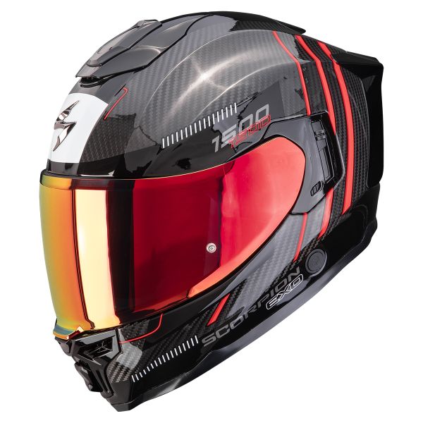 Casque Integral Scorpion Exo 1500 Carbon Air Zity Black Red Casque Integral Scorpion Exo 1500 Carbon Air Zity Black Red