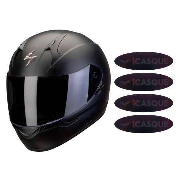 Pack Casque + réfléchissant Scorpion Exo 390 Matt Black + Bandes