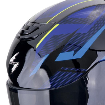 Scorpion Exo 391 Aaxo Black Blue + Kit bluetooth Exo-Com Link-1C