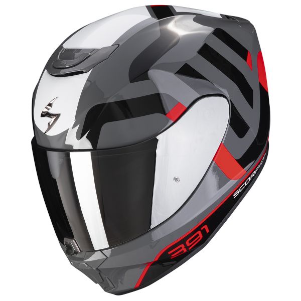Casque Integral Scorpion Exo 391 Arok Grey Red Black