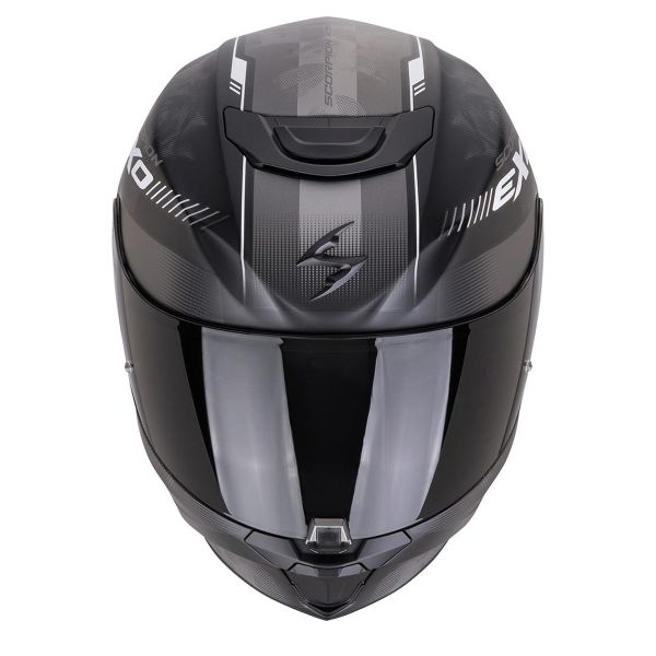 Scorpion Exo 391 Ava Matt Black Silver + Kit bluetooth BT Mini