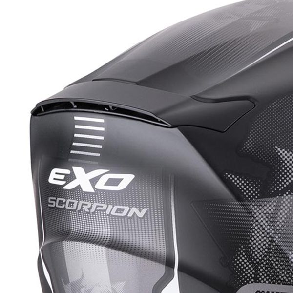 Scorpion Exo 391 Ava Matt Black Silver + Kit bluetooth BT Mini