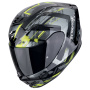 Casque Integral Scorpion Exo 391 Clutter Black Yellow Fluo