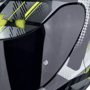 Scorpion Exo 391 Clutter Black Yellow Fluo + Kit bluetooth Exo-Com Link-1