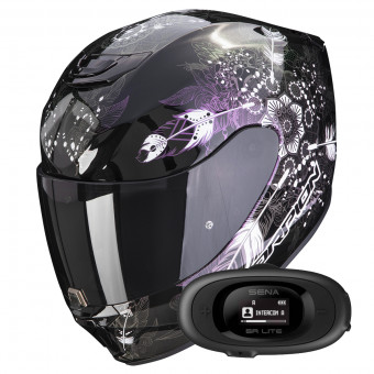 Casque Integral Scorpion Exo 391 Dream Black Chameleon + Kit bluetooth 5R Lite