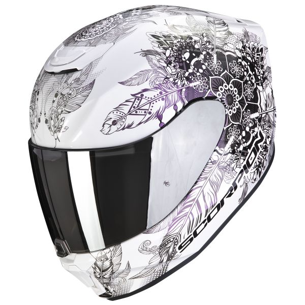 Casque Integral Scorpion Exo 391 Dream White Chameleon
