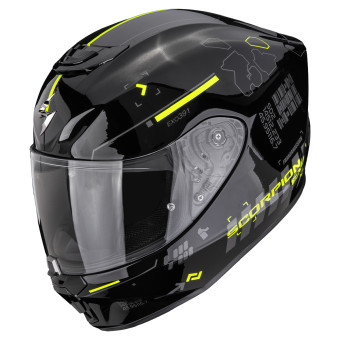 Casque Integral Scorpion Exo 391 Iron Black Neon Yellow