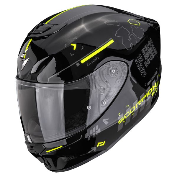 Casque Integral Scorpion Exo 391 Iron Black Neon Yellow