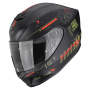 Casque Integral Scorpion Exo 391 Iron Matt Black Green Red