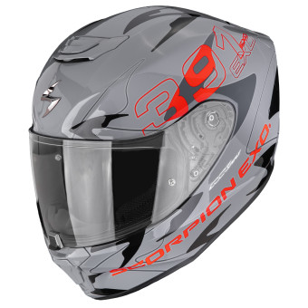 Casque Integral Scorpion Exo 391 Key Grey Black Red