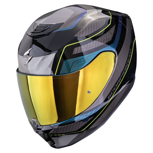 Casque Integral Scorpion Exo 391 Leo Black Blue Casque Integral Scorpion Exo 391 Leo Black Blue