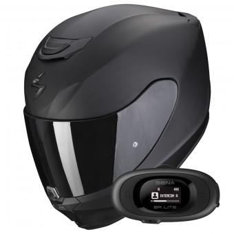 Casque Integral Scorpion Exo 391 Solid Matt Black + Kit bluetooth 5R Lite