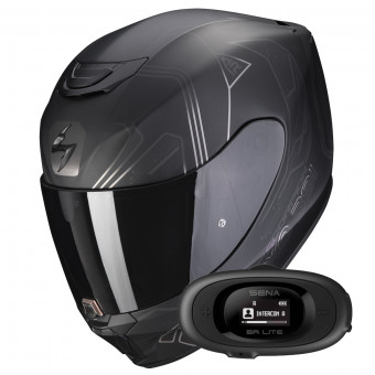 Casque Integral Scorpion Exo 391 Spada Matt Black Chameleon + Kit bluetooth 5R Lite