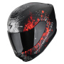 Casque Integral Scorpion Exo 391 Wolf Matt Black Silver Red