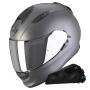 Casque Integral Scorpion Exo 491 Anthracite Matt + Kit bluetooth Exo-Com Link-1C