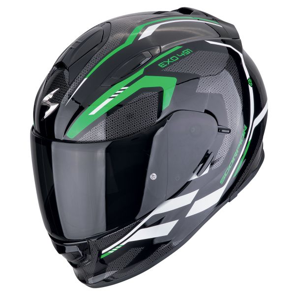 Casque Integral Scorpion Exo 491 Kripta Black Green White Casque Integral Scorpion Exo 491 Kripta Black Green White