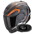 Pack Exo 491 Kripta Matt Black Orange White + Kit bluetooth 5R Lite Solo