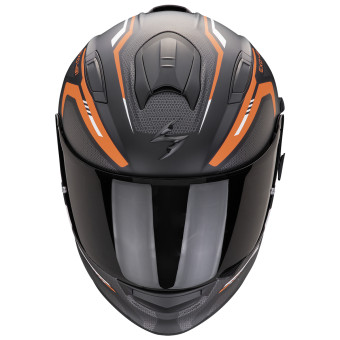 Scorpion Exo 491 Kripta Matt Black Orange White + Kit bluetooth 5R Lite Solo