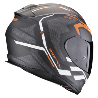 Scorpion Exo 491 Kripta Matt Black Orange White + Kit bluetooth 5R Lite Solo