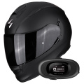 Pack Exo 491 Matt Black + Kit bluetooth 5R Lite