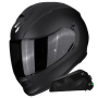 Casque Integral Scorpion Exo 491 Matt Black + Kit bluetooth Exo-Com Link-1C